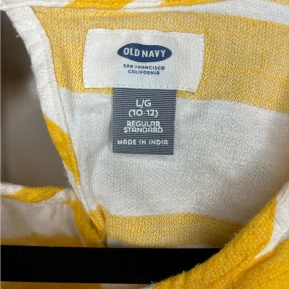 Old Navy Yellow and White Striped Top - Picture 3 of 3